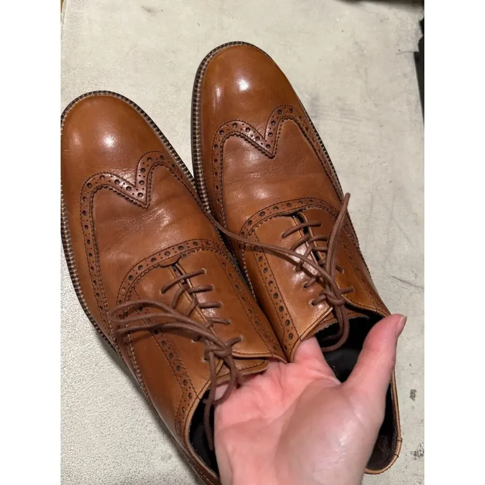 Cole Haan Williams Wingtip Oxford Brown Dress Shoes Mens Sz 10M - Leather